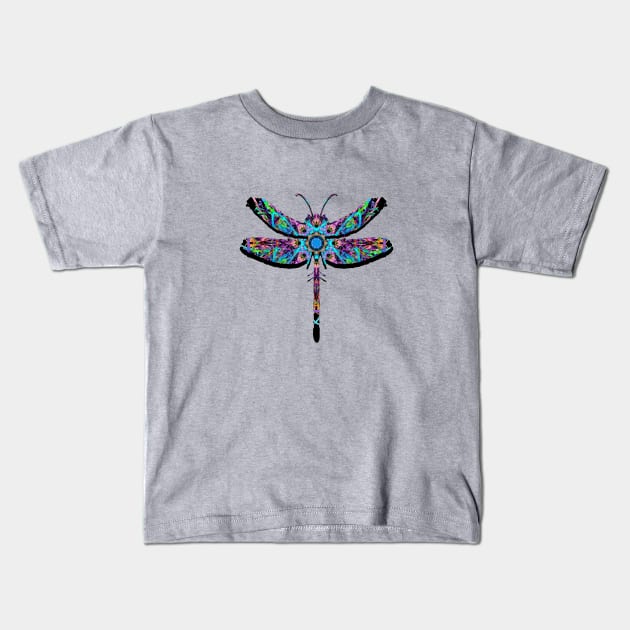 Colorful Dragonfly Kids T-Shirt by deleas
